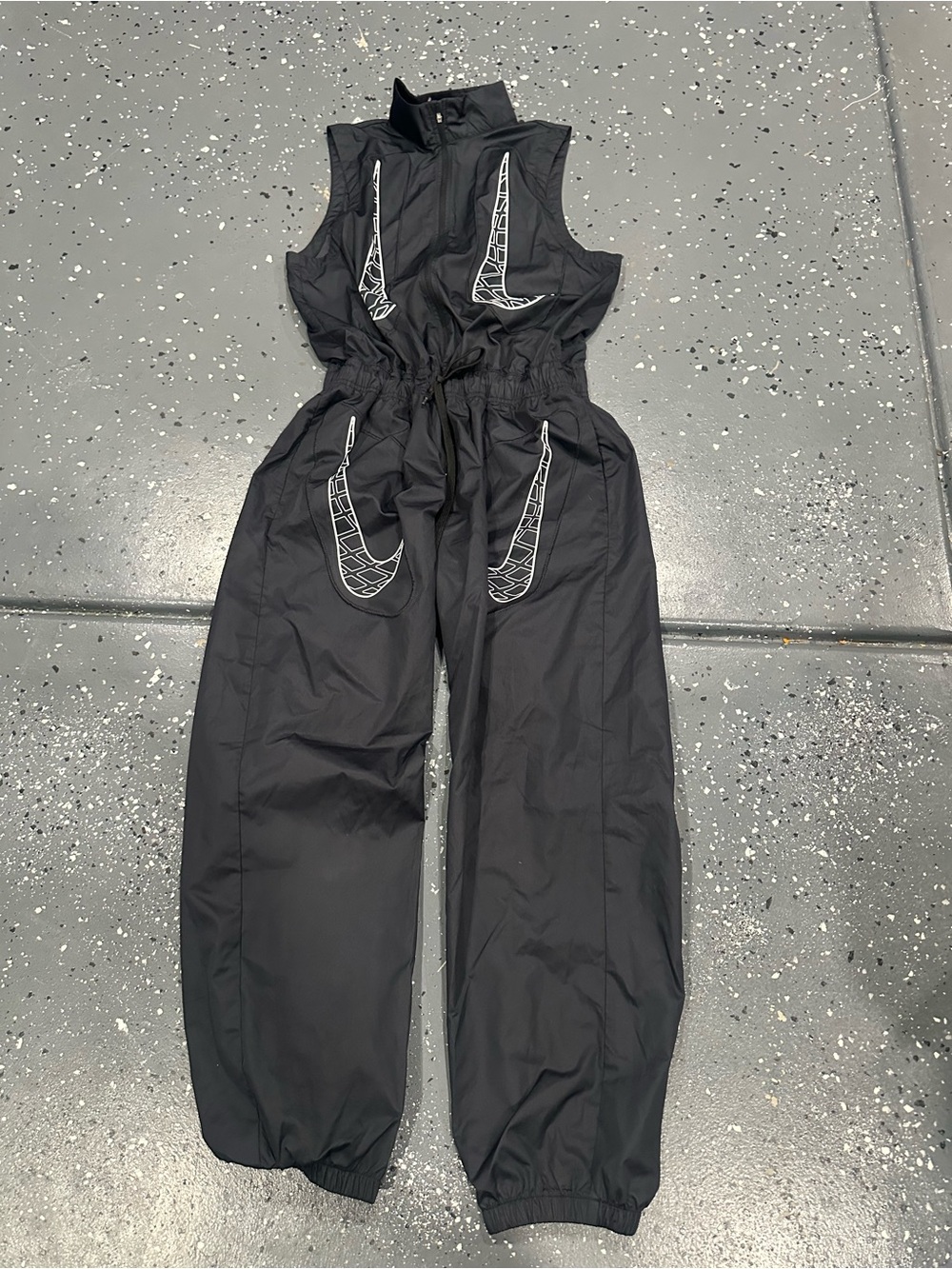 Nike Black Women's Sleeveless Logo Jumpsuit